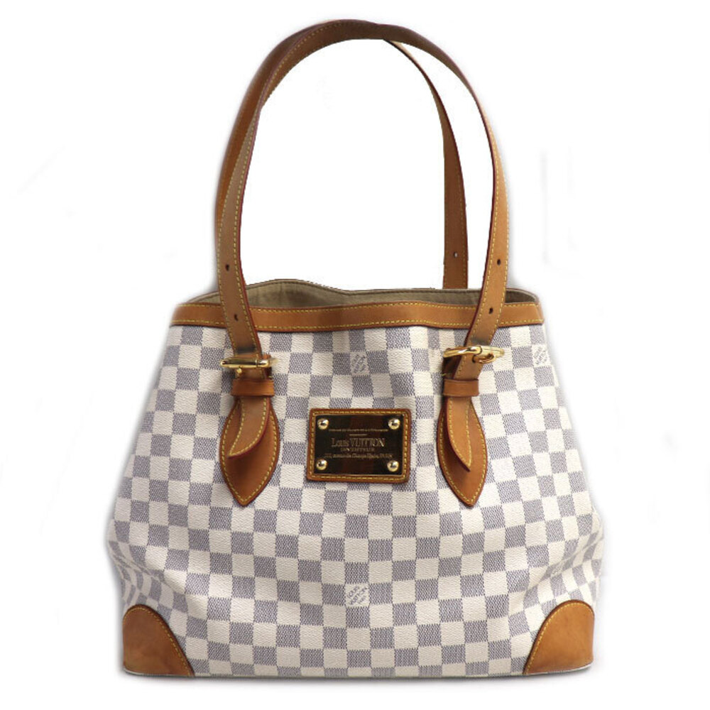 LOUIS VUITTON Hampstead Handbag Azur White